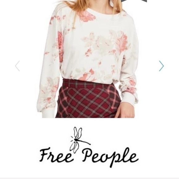 NWT BOHO FREE PEOPLE LONG SLEEVE LIGHT WEIGHT TOP COUNTRY STYLE - Picture 2 of 11